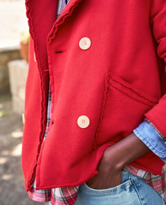 Mini Belfast Crop Peacoat Crimson Fleece - clearpathherbicide