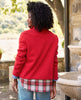 Mini Belfast Crop Peacoat Crimson Fleece - clearpathherbicide