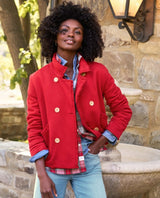 Mini Belfast Crop Peacoat Crimson Fleece - miamidrugpossession