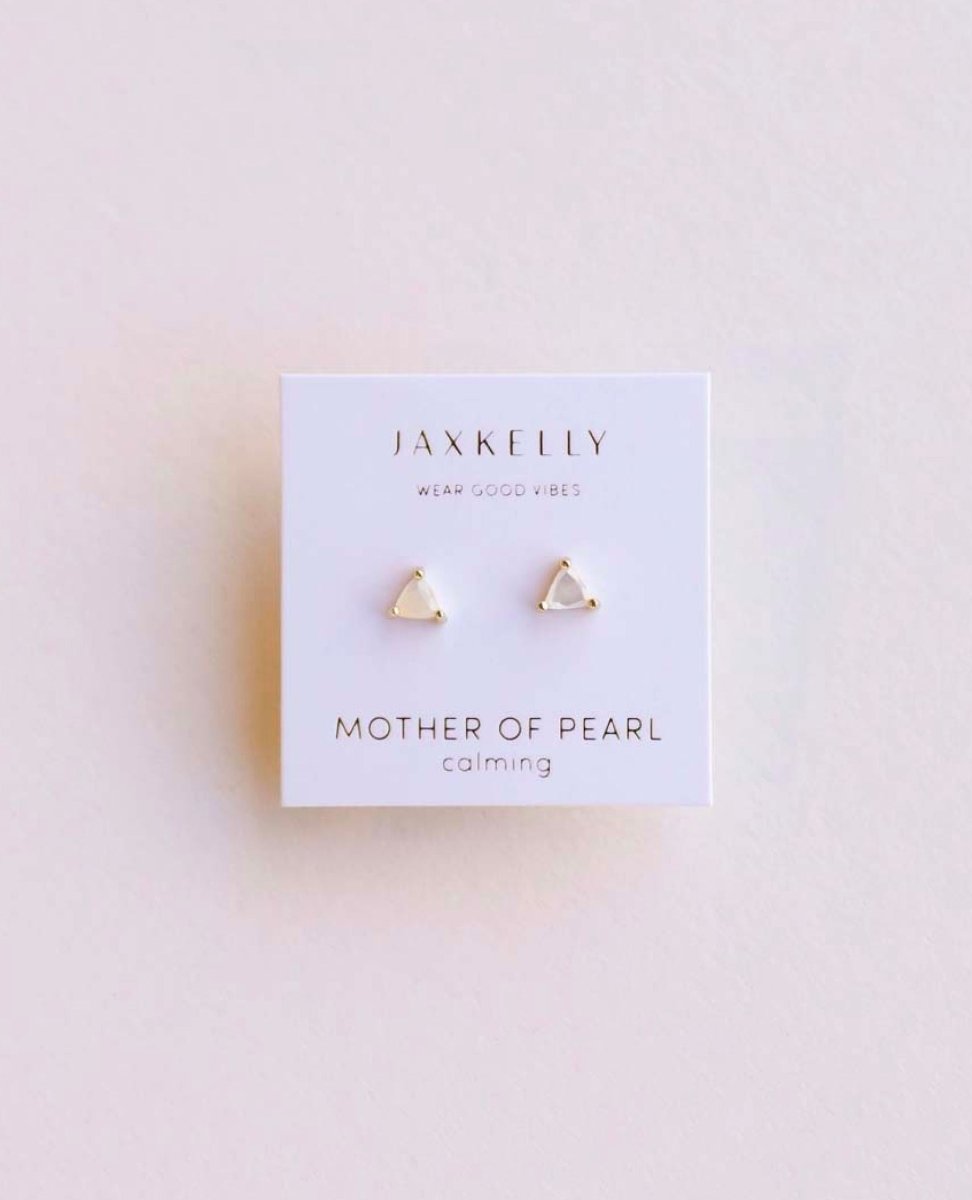 Mini Energy Gem Mother of Pearl Earrings - miamidrugpossession