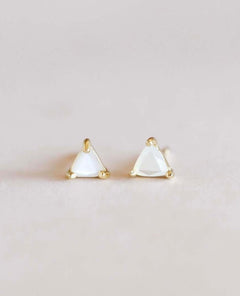 Mini Energy Gem Mother of Pearl Earrings - clearpathherbicide