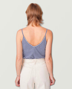 Mini Navy Stripe V - Neck Cami - clearpathherbicide