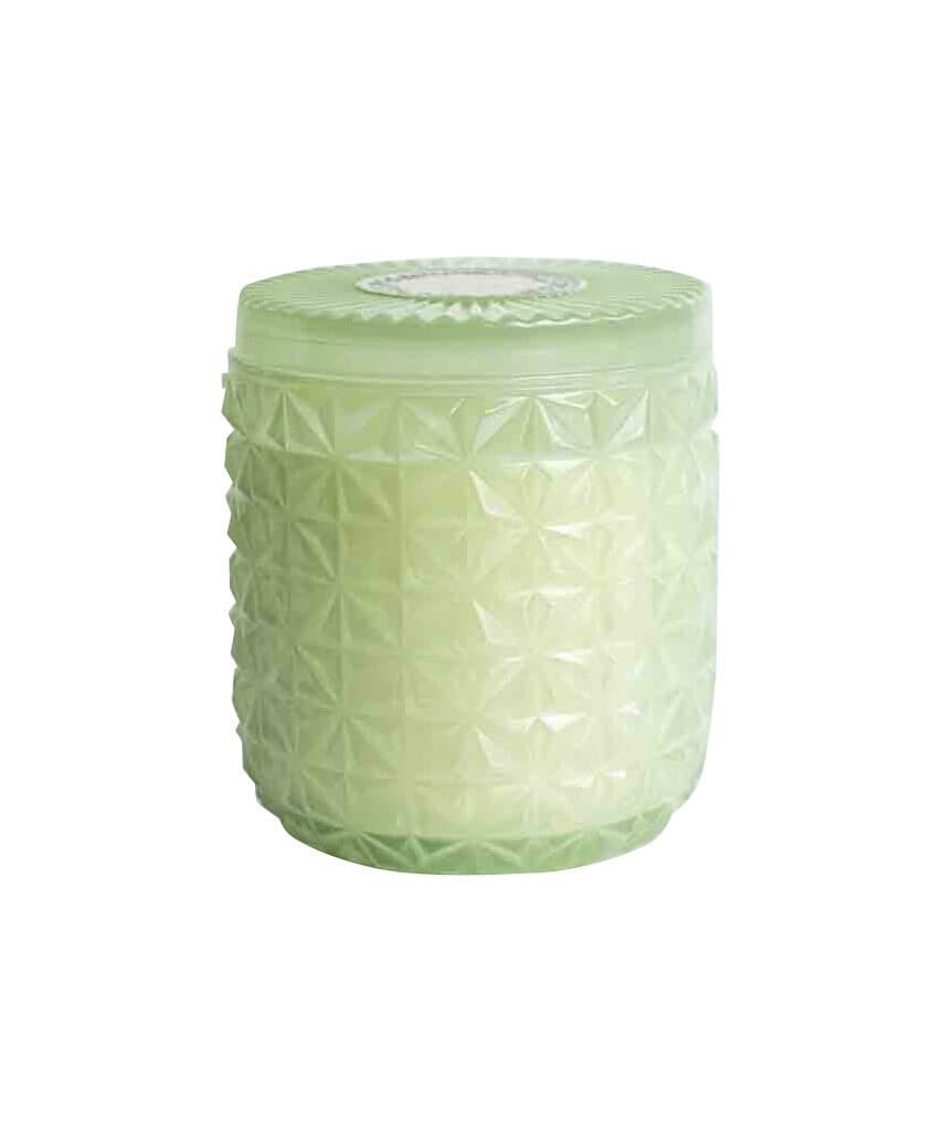 Mint Faceted Jar Volcano Candle Jumbo 30 oz - clearpathherbicide