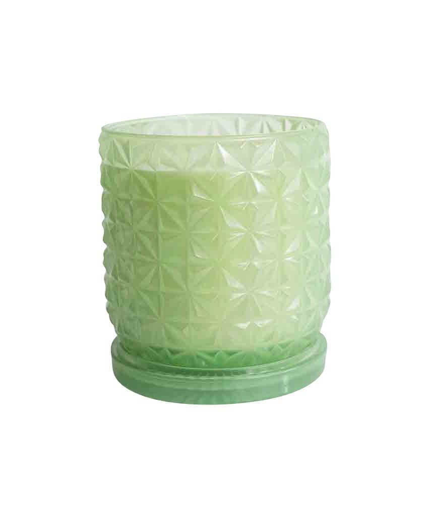 Mint Faceted Jar Volcano Candle Jumbo 30 oz - miamidrugpossession