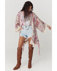 Mojave Lily Short Robe Opal - PINK ARROWS