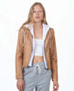 Molly Patina Hood Leather Jacket Au Lait - clearpathherbicide