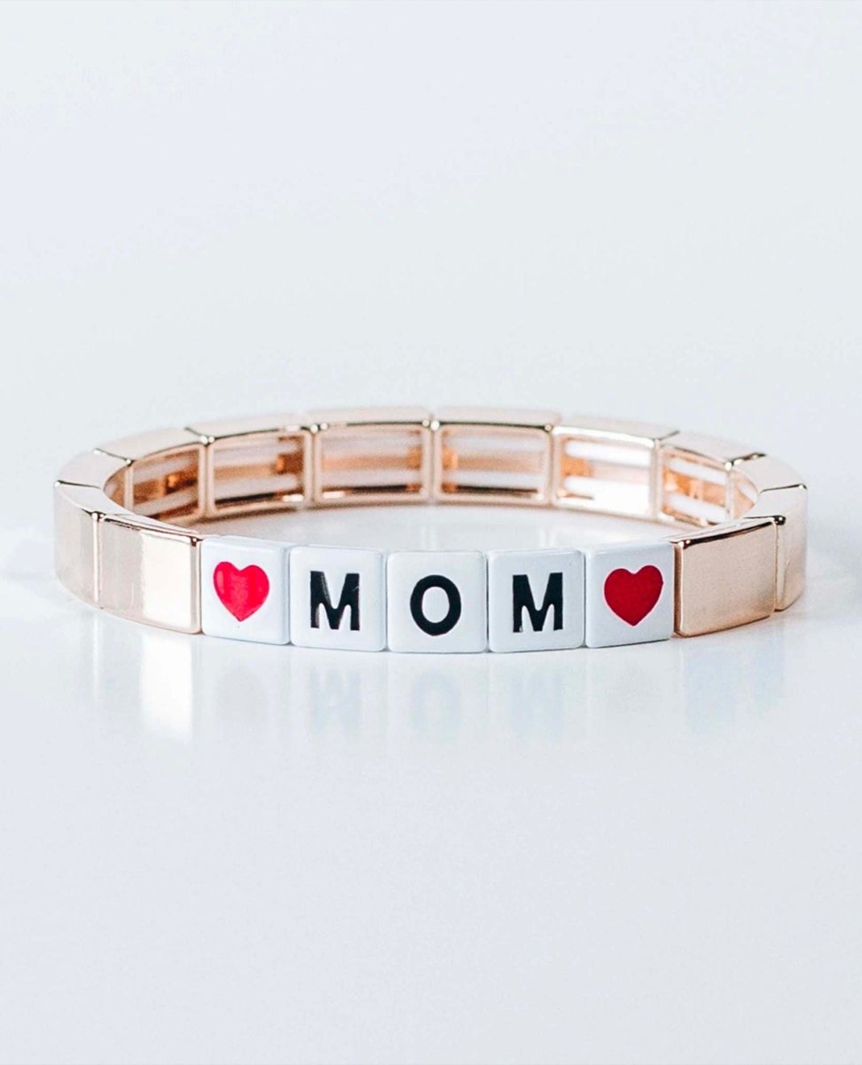 ♥ MOM ♥ Letters Gold Bracelet - miamidrugpossession