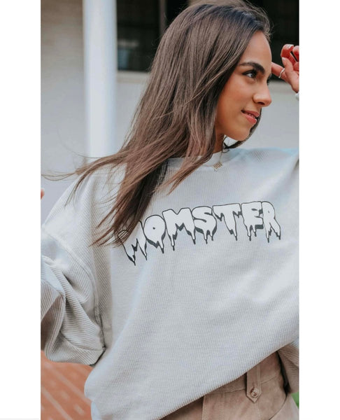 Momster Sweatshirt Grey - miamidrugpossession