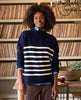 Monterey Cotton Sweater Navy Stripe - clearpathherbicide