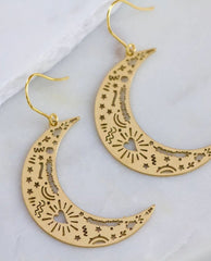 Moon Crescent Earring - PINK ARROWS