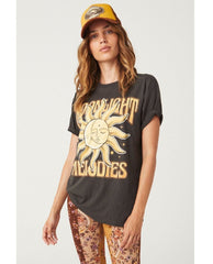 Moonlight Melodies Sun Biker Tee - PINK ARROWS