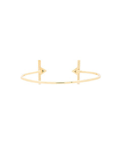 Moonstone Bar Cuff - PINK ARROWS