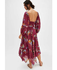 Morning Glory Boho Maxi Red Combo - PINK ARROWS