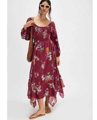 Morning Glory Boho Maxi Red Combo - PINK ARROWS