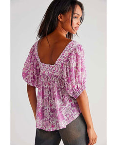 Mossy Short Sleeve Blouse Lilac - clearpathherbicide