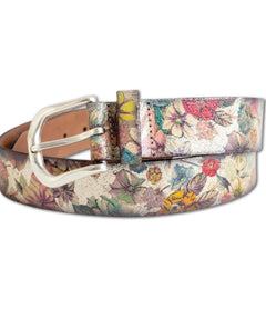 Multicolor Floral Designed Belt - miamidrugpossession