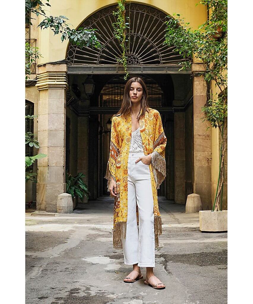 Mystic Tasselled Robe Sunflower - miamidrugpossession