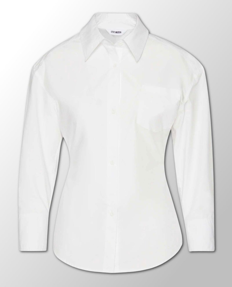 Nadia White Button Down Shirt - miamidrugpossession