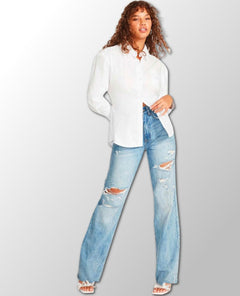 Nadia White Button Down Shirt - clearpathherbicide