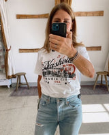 Nashville Vintage White Unisex Tee - miamidrugpossession