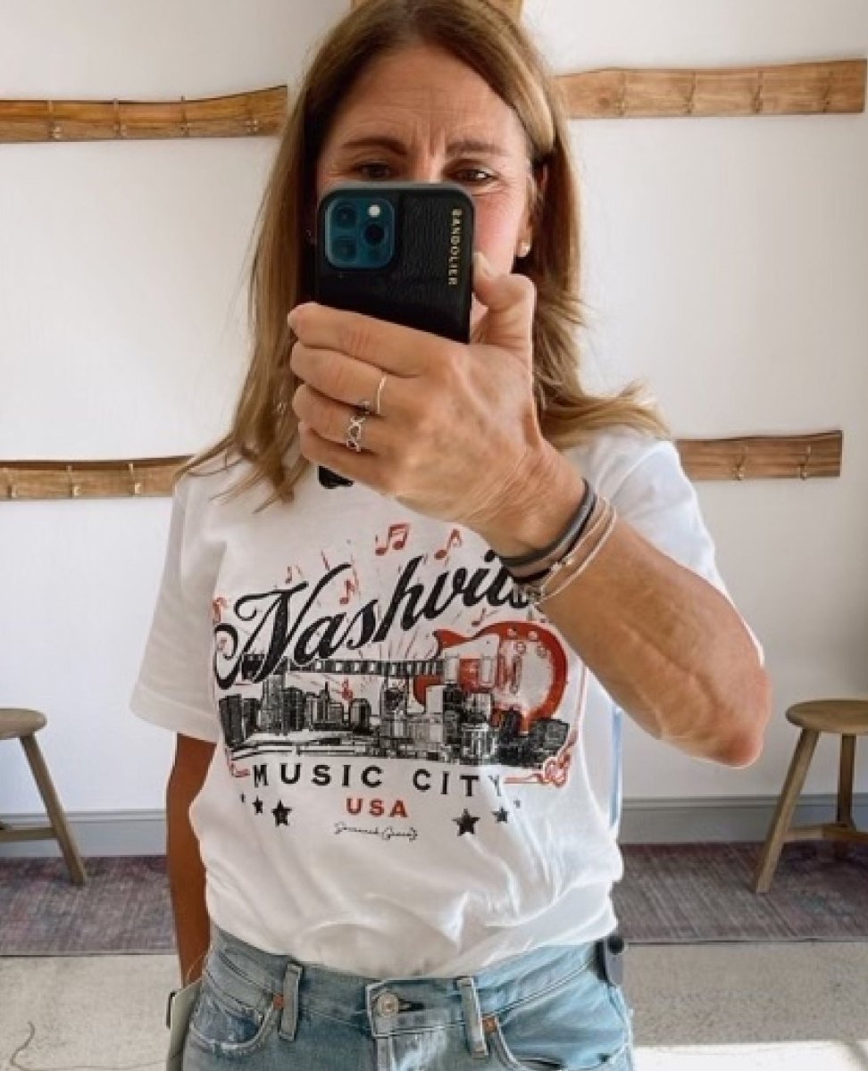 Nashville Vintage White Unisex Tee - miamidrugpossession