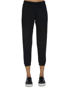 Nate Crop Sweatpant Black - miamidrugpossession