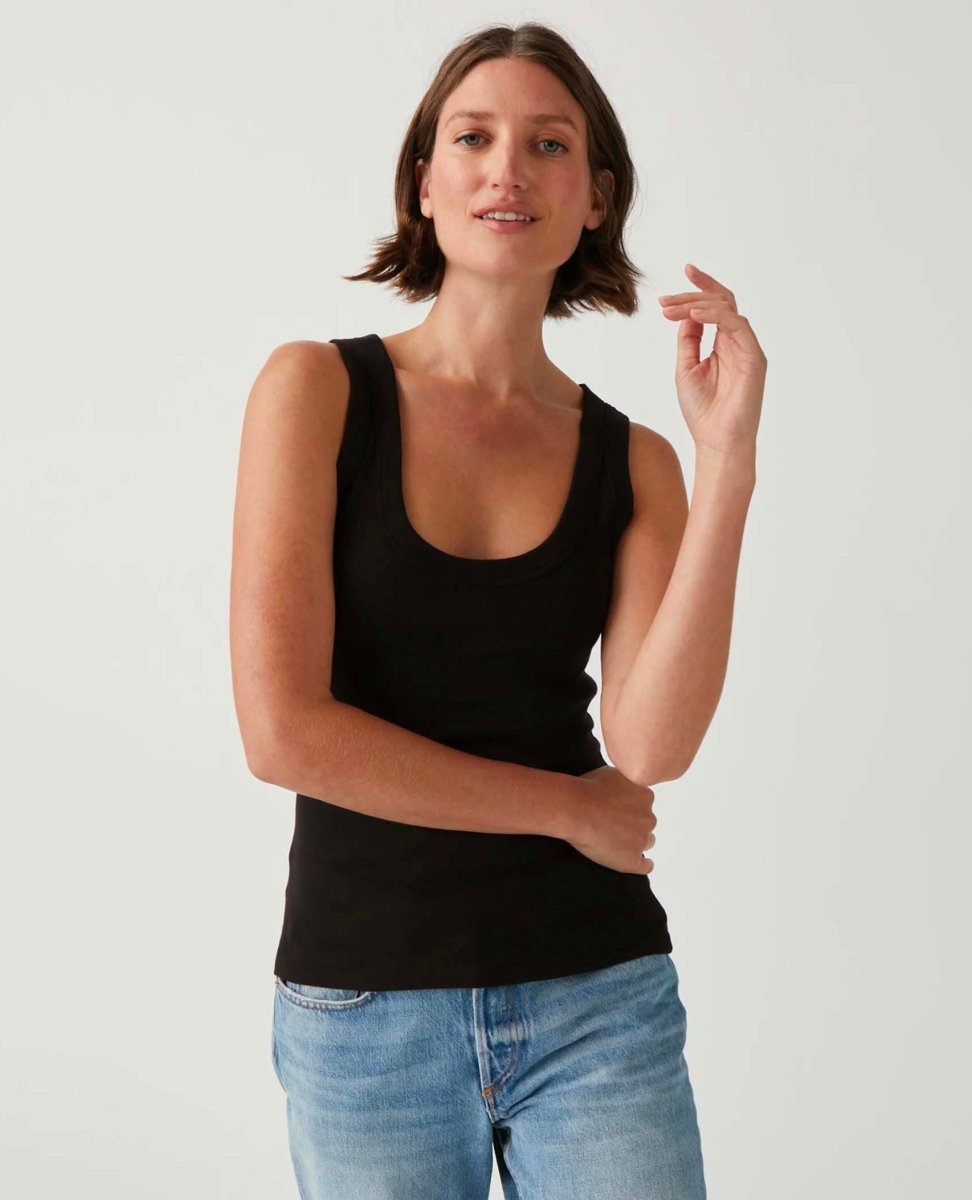 Nelly Scoop Neck Tank Black - miamidrugpossession