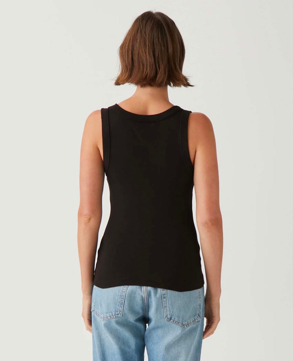 Nelly Scoop Neck Tank Black - PINK ARROWS