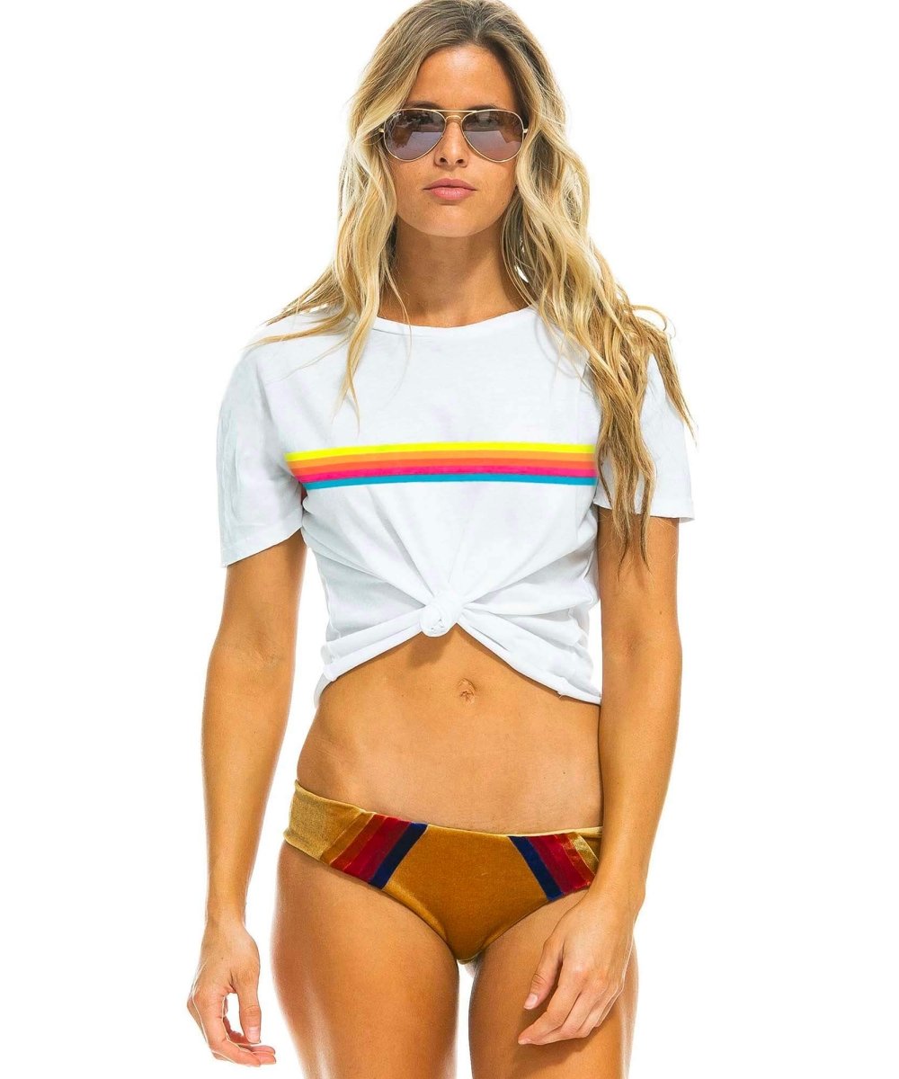 Neon Rainbow Stripe Boyfriend Tee - clearpathherbicide