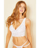 Never Say Never Plungie Longline Bra White - clearpathherbicide