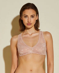 Never Say Never Racerback Padded Bra Blush - PINK ARROWS