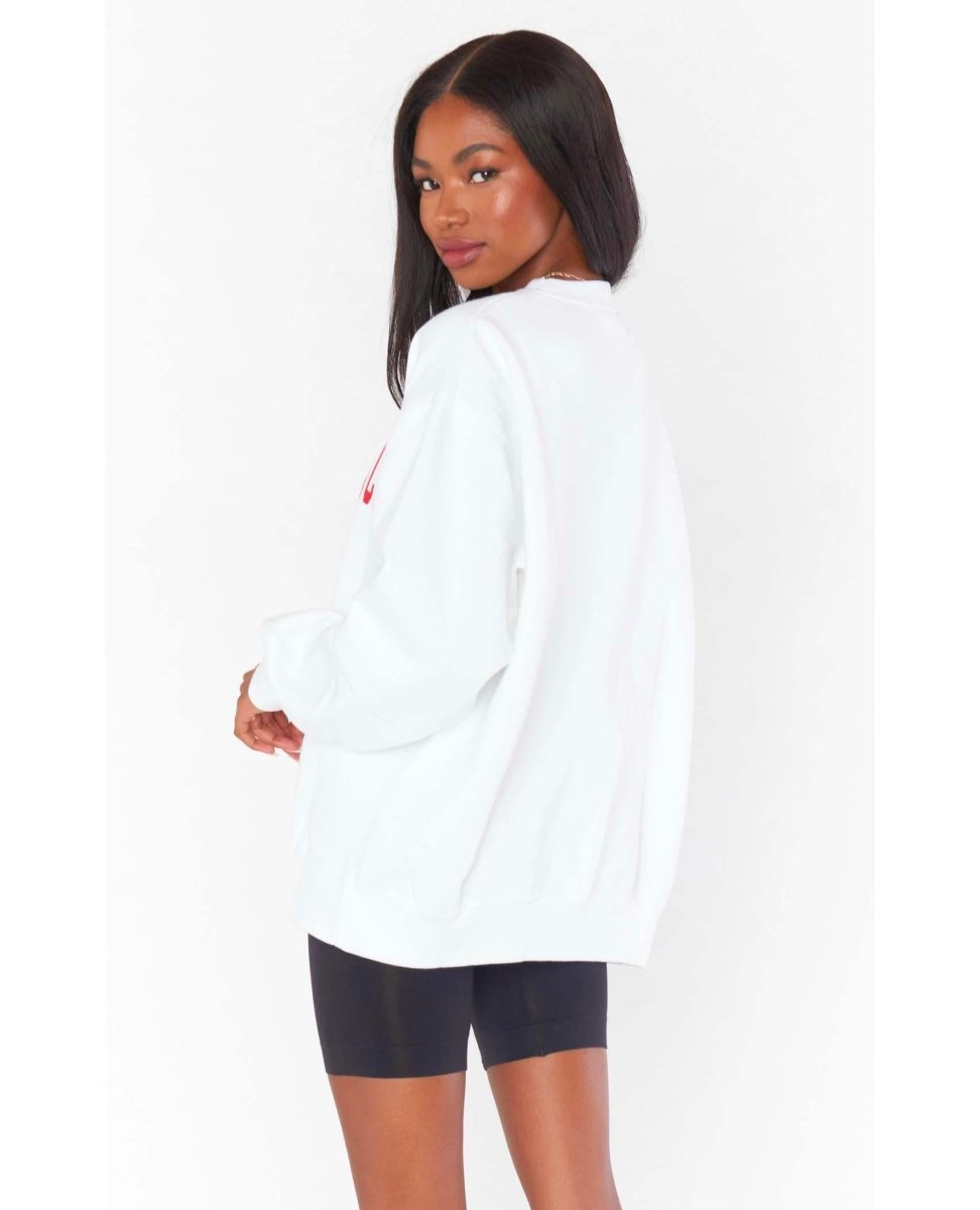 Nice White Holiday Sweatshirt - miamidrugpossession