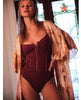 Night Rhythm Corset Bodysuit Maroon - clearpathherbicide