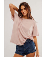 Nina Short Sleeve Tee Cashmere - PINK ARROWS