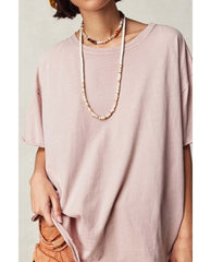 Nina Short Sleeve Tee Cashmere - PINK ARROWS