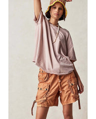 Nina Short Sleeve Tee Cashmere - PINK ARROWS