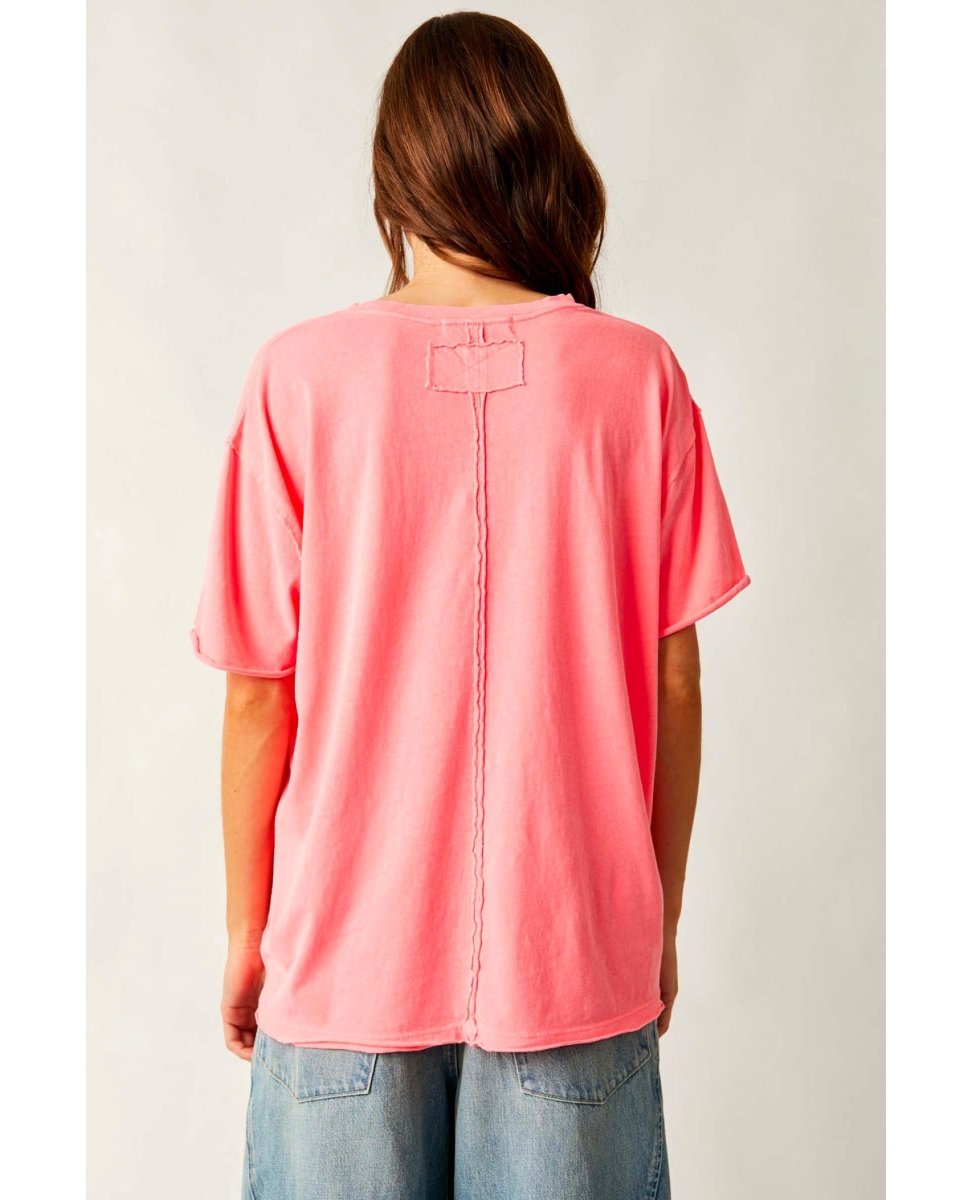 Nina Short Sleeve Tee Fluorescent Coral - clearpathherbicide