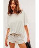 Nina Short Sleeve Tee Ivory - miamidrugpossession