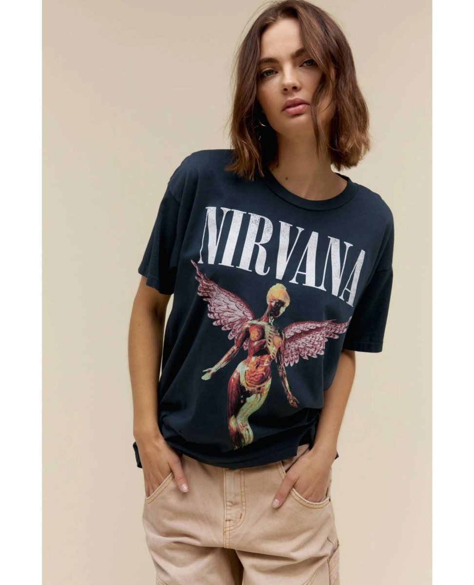 Nirvana In Utero Tee Vintage Black - PINK ARROWS