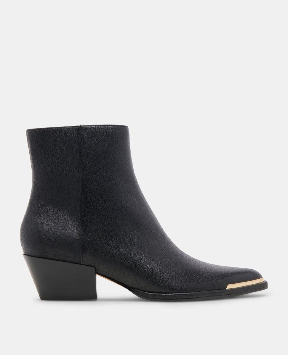 Nonah Booties Black Leather - miamidrugpossession