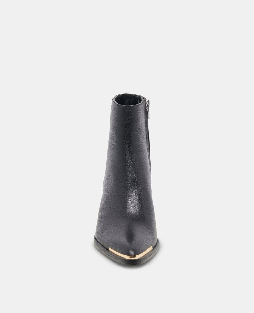 Nonah Booties Black Leather - miamidrugpossession