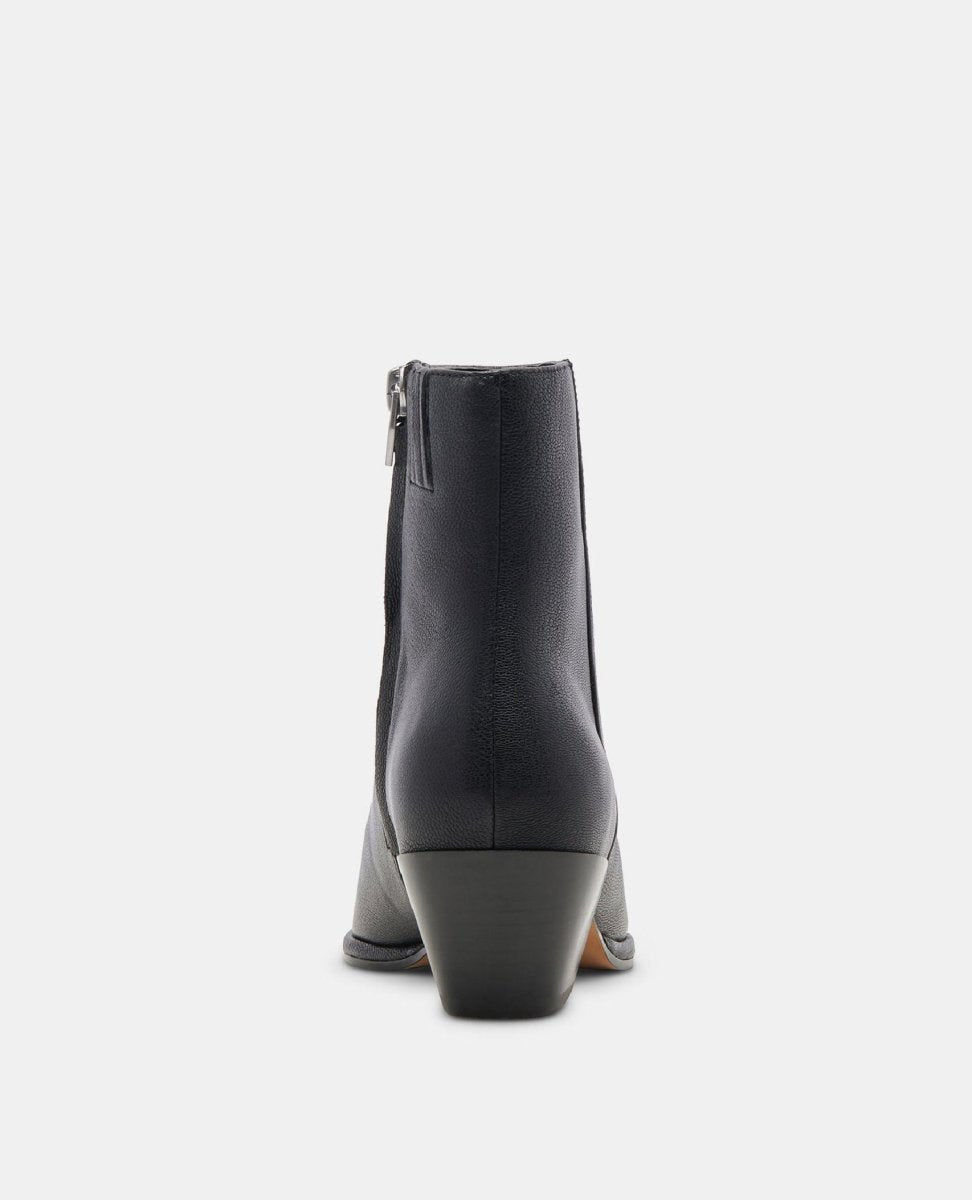 Nonah Booties Black Leather - miamidrugpossession