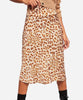 Normani Bias Printed Camel Combo Skirt - PINK ARROWS