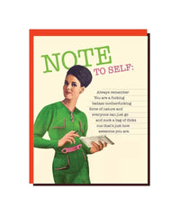 Note To Self Card - PINK ARROWS