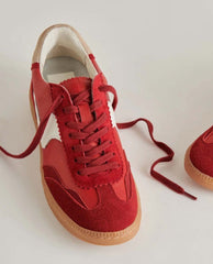 Notice Crimson Leather Sneakers - PINK ARROWS