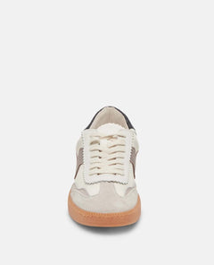 Notice White/Grey Leather Sneakers - miamidrugpossession