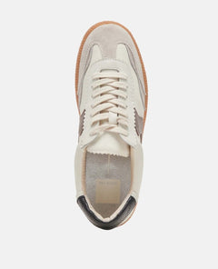 Notice White/Grey Leather Sneakers - miamidrugpossession