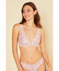 NSN Triangle Bralette Mandorla Snake - PINK ARROWS