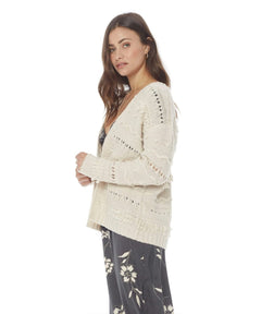 Oatmeal Tassel LS Open Front Sweater - clearpathherbicide