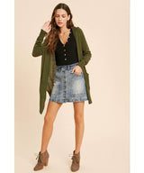 Olive Boucle Cardigan With Pockets - clearpathherbicide